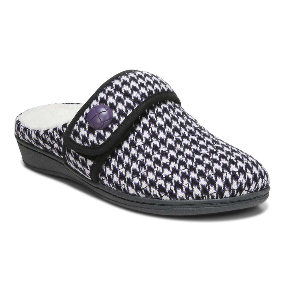 Carlin Mule Slipper - Cream Multi