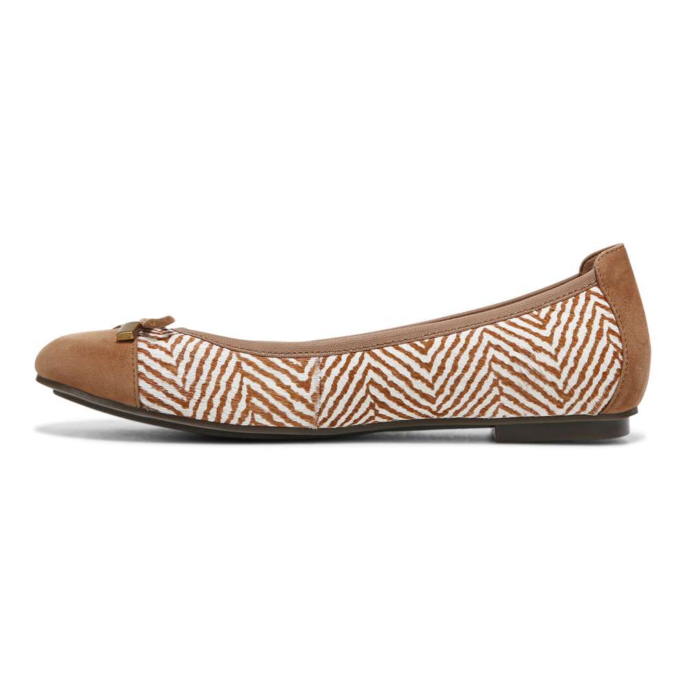 Minna Ballet Flat - Toffee/Cream