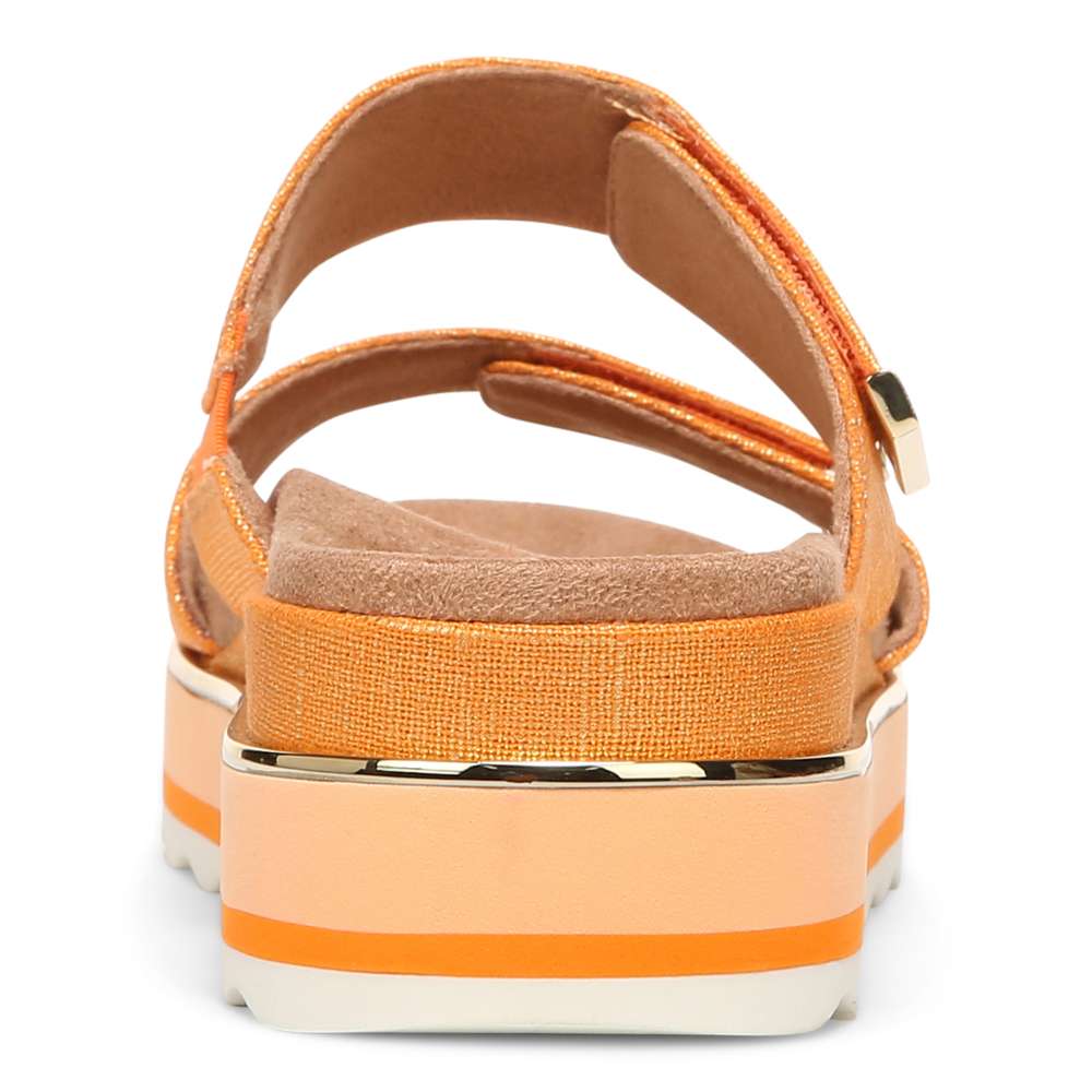 Brandie Flatform Slide Sandal - Marmalade Metallic