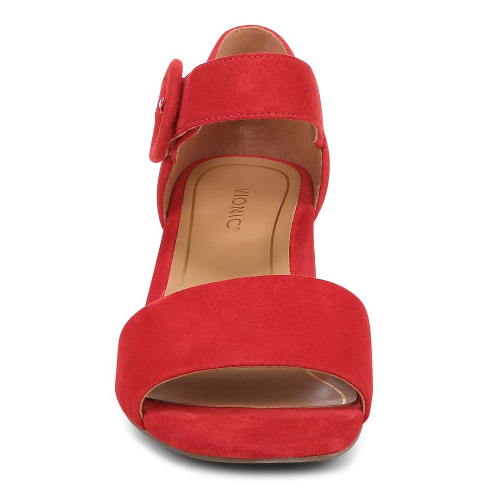 Chardonnay Heeled Sandal - Red