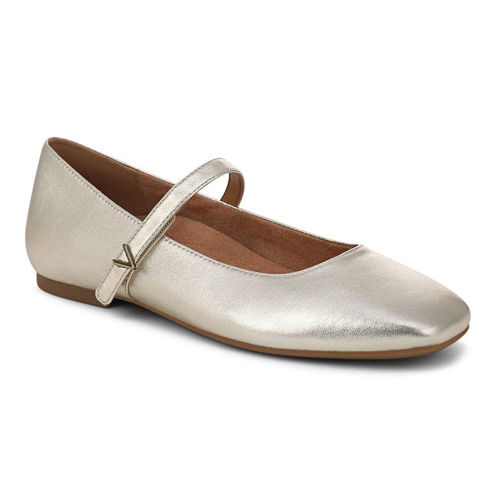 Alameda Mary-Jane Flat - Gold