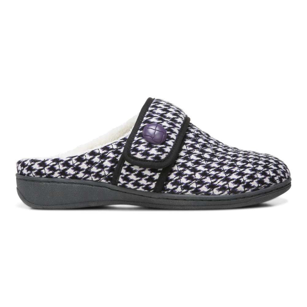 Carlin Mule Slipper - Cream Multi