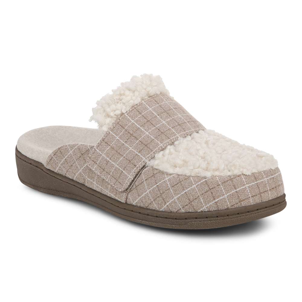 Gemma II Slipper - Plaid Cream
