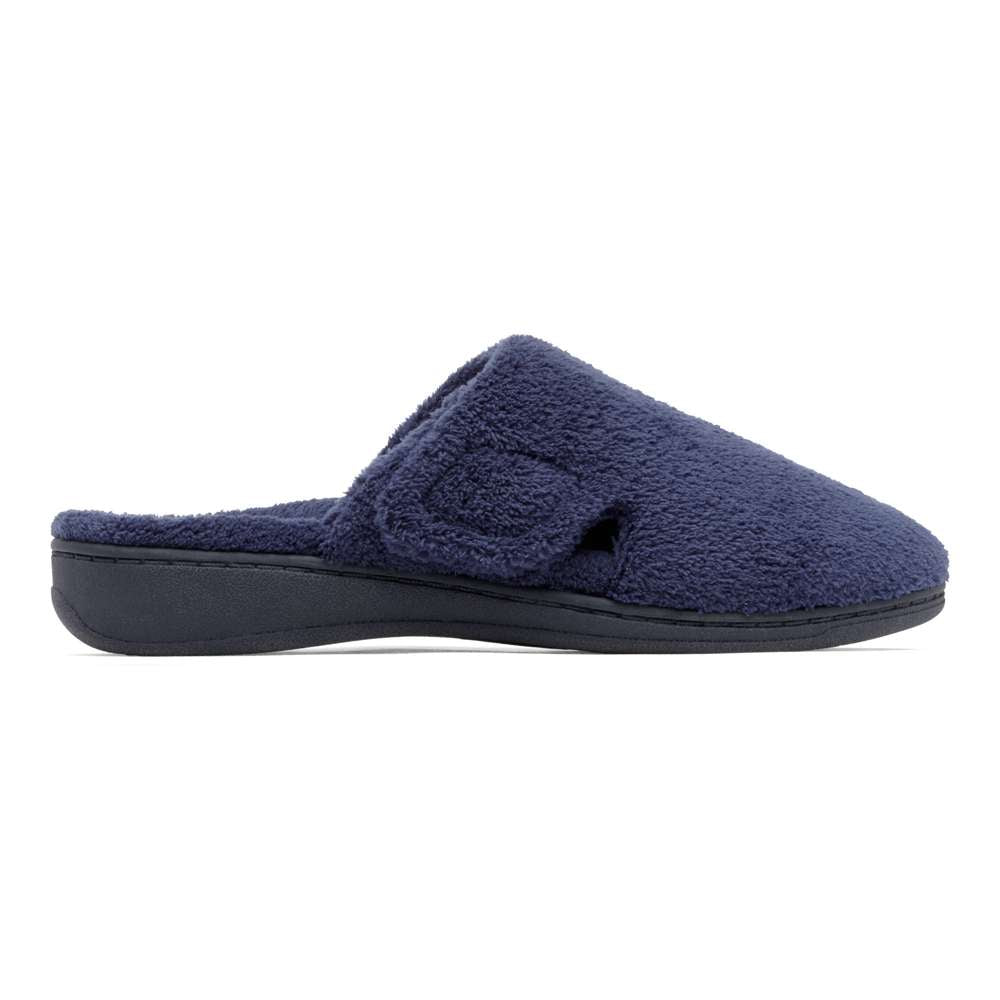 Gemma Mule Slipper - Navy