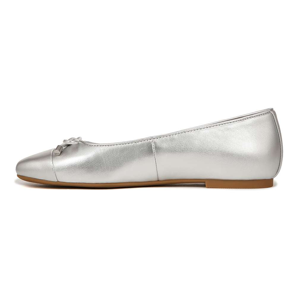 Klara Flat - Silver Leather