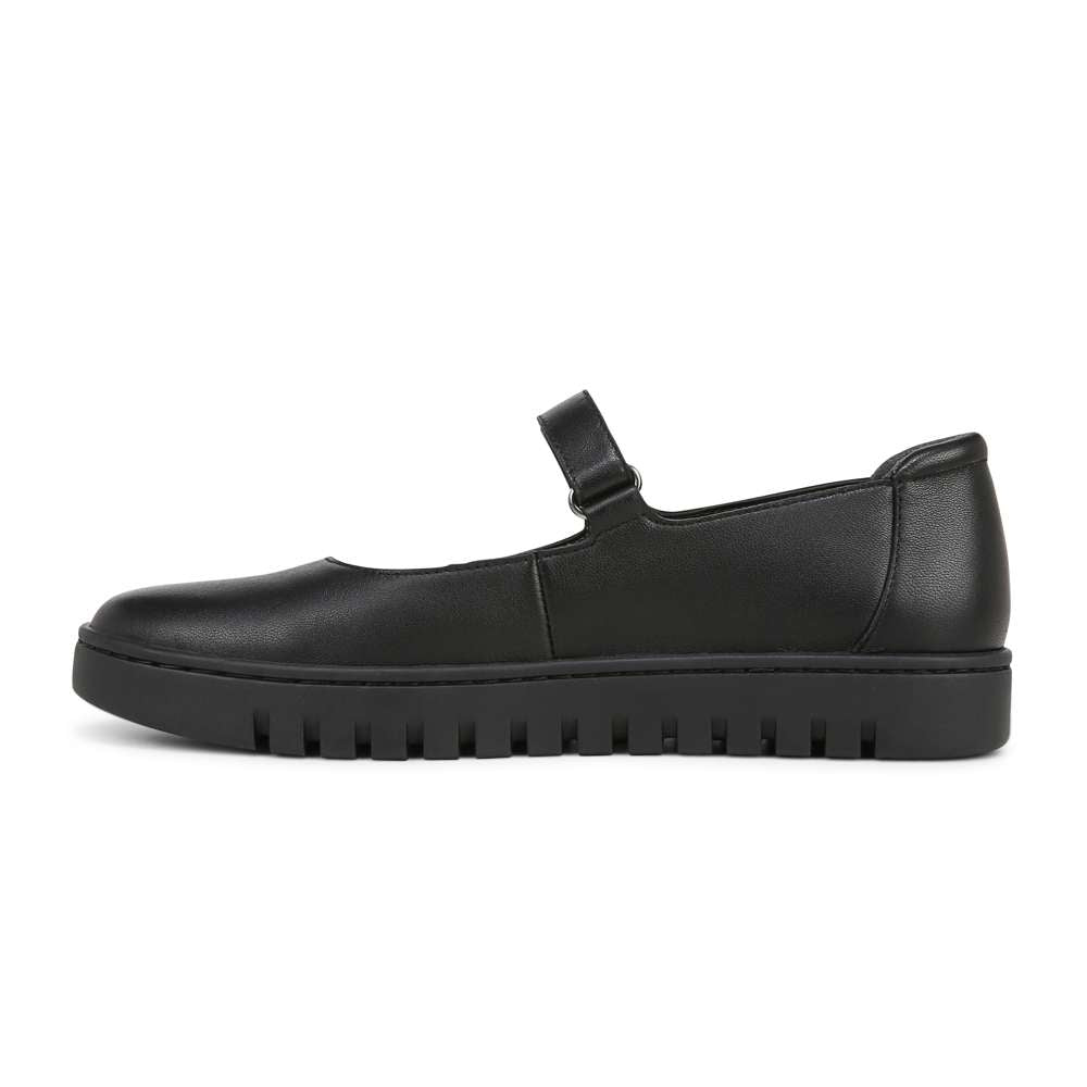 Uptown Mary-Jane - Black Leather
