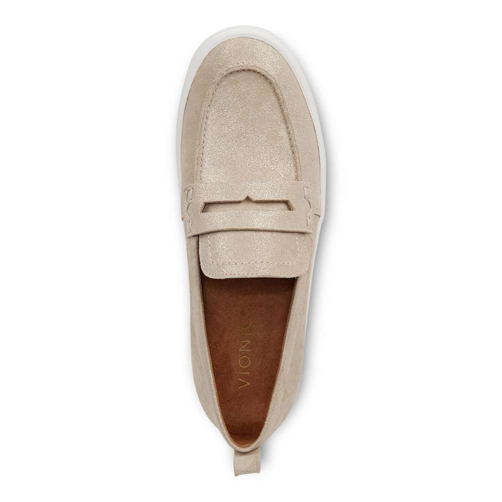 Uptown Loafer - Gold Leather