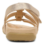 Amber Adjustable Sandal - Rose Gold Metallic