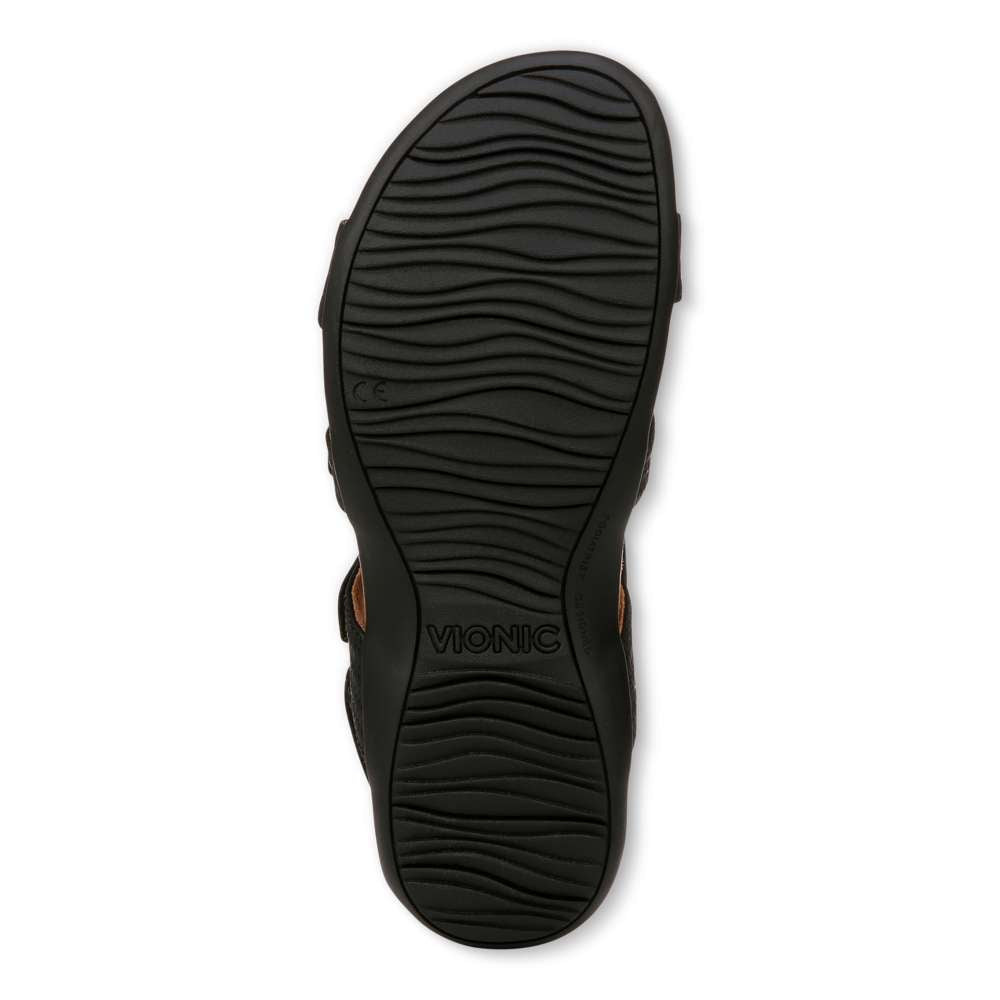 Amber Pearl Adjustable Sandal - Black