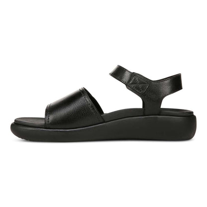 Awaken Recovery Sandal - Black Leather