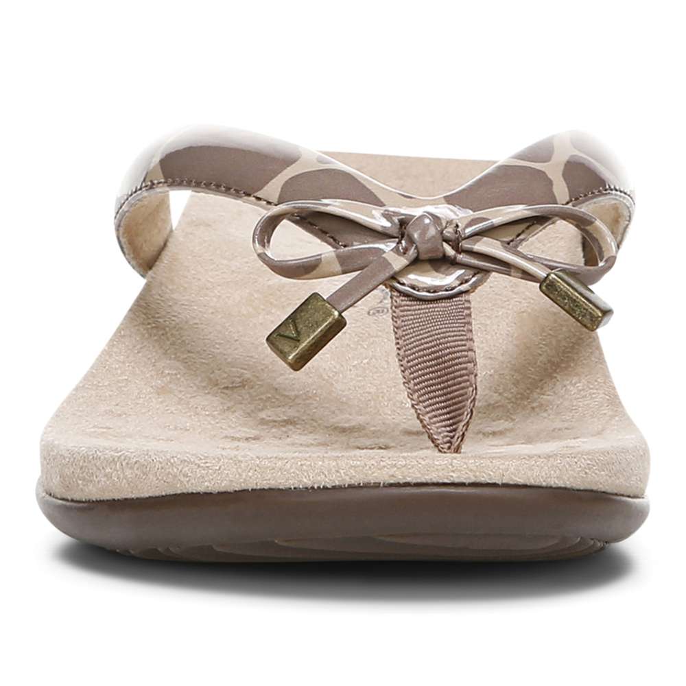 Bella Toe Post Sandal - Giraffe Brownie