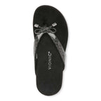 Bella Toe Post Sandal - Black Tile