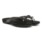 Bella Toe Post Sandal - Black Tile
