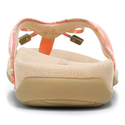 Bella Toe Post Sandal - Papaya Tropical