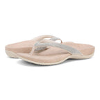Dillon Shine Toe Post Sandal - Cream