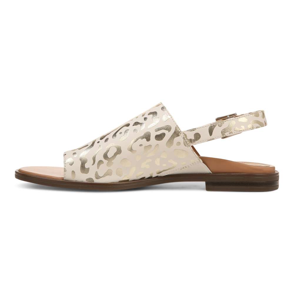 Ella Sandal - White Leopard