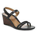 Emmy Wedge Sandal - Black Lizard