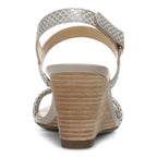 Emmy Wedge Sandal - Aluminium Lizard