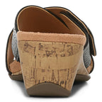 Leticia Wedge Sandal - Black Leather