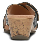 Leticia Wedge Sandal - Black Lizard