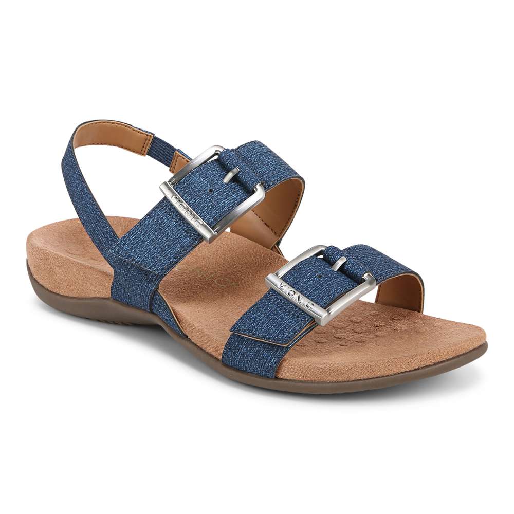 Reese Backstrap Sandal - Denim