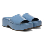 Trista Flatform Slide - Blue Shadow Patent