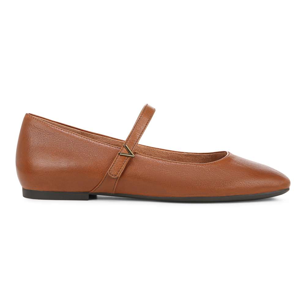 Alameda Mary-Jane Flat - Tan
