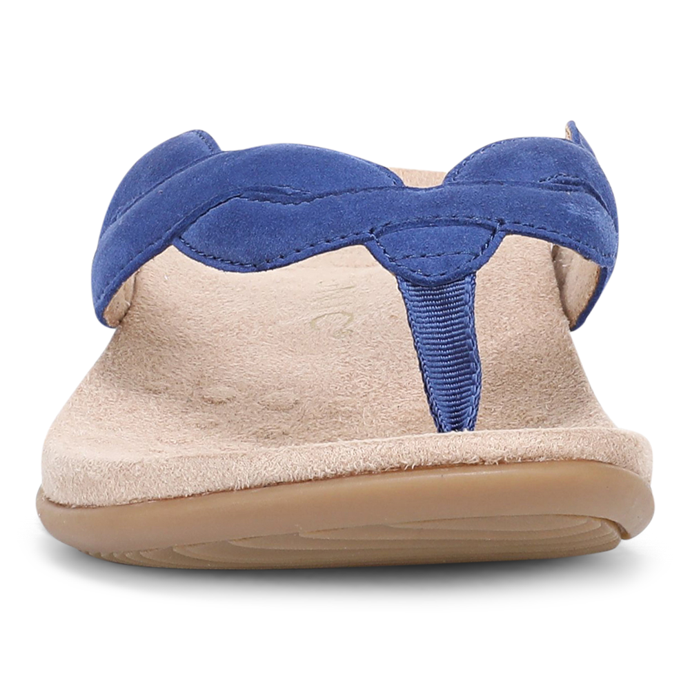 Bella Braid Toe Post Sandal - Mazarine Blue Suede