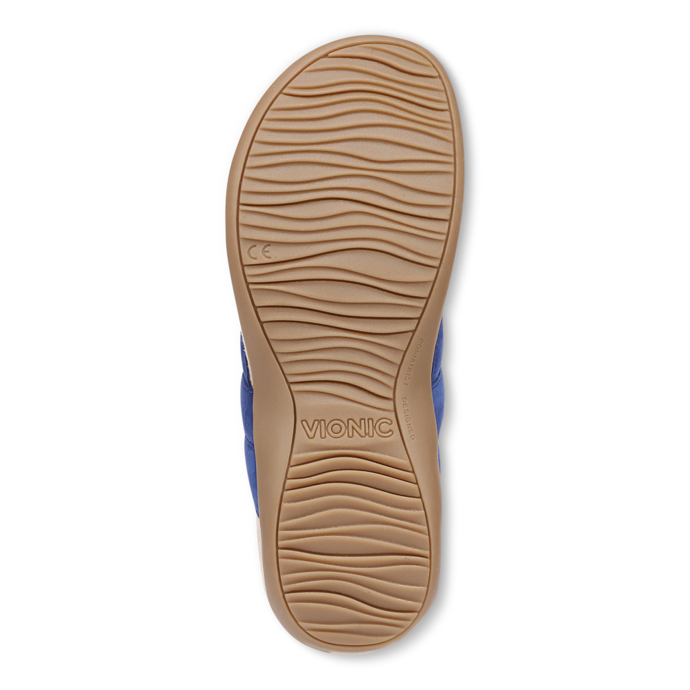 Bella Braid Toe Post Sandal - Mazarine Blue Suede