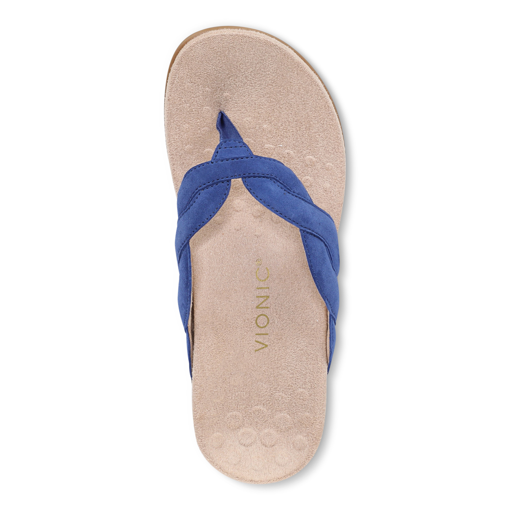 Bella Braid Toe Post Sandal - Mazarine Blue Suede