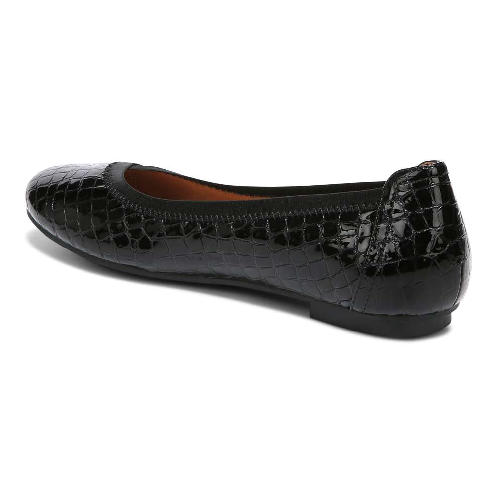 Caroll Ballet Flat - Black Croc