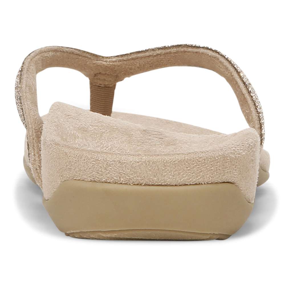 Dillon Shine Toe Post Sandal - Champagne