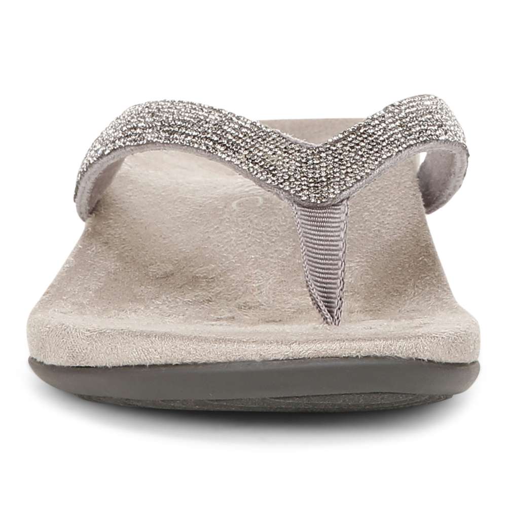 Dillon Shine Toe Post Sandal - Stormy