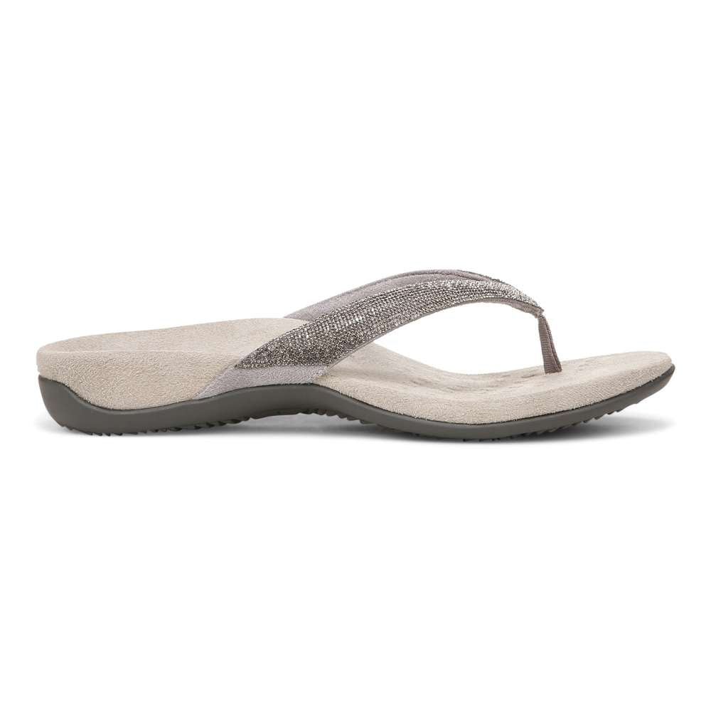 Dillon Shine Toe Post Sandal - Stormy