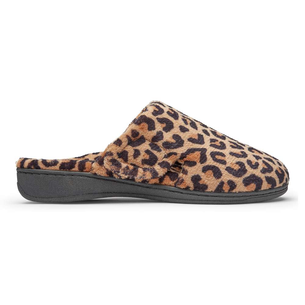 Gemma Mule Slipper - Natural Leopard