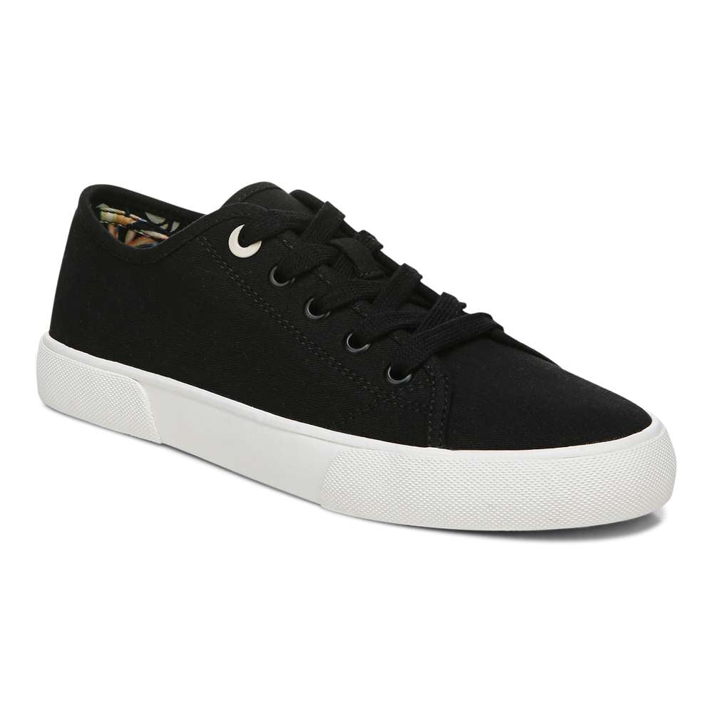 Oasis Lace-Up Casual Sneaker - Black Canvas