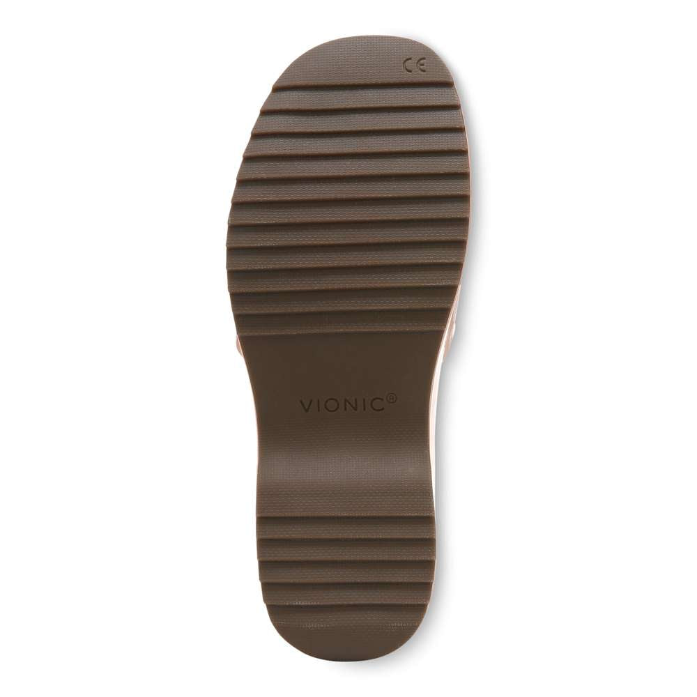 Trista Flatform Slide - Roze Patent